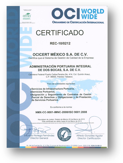 Certificado de Calidad