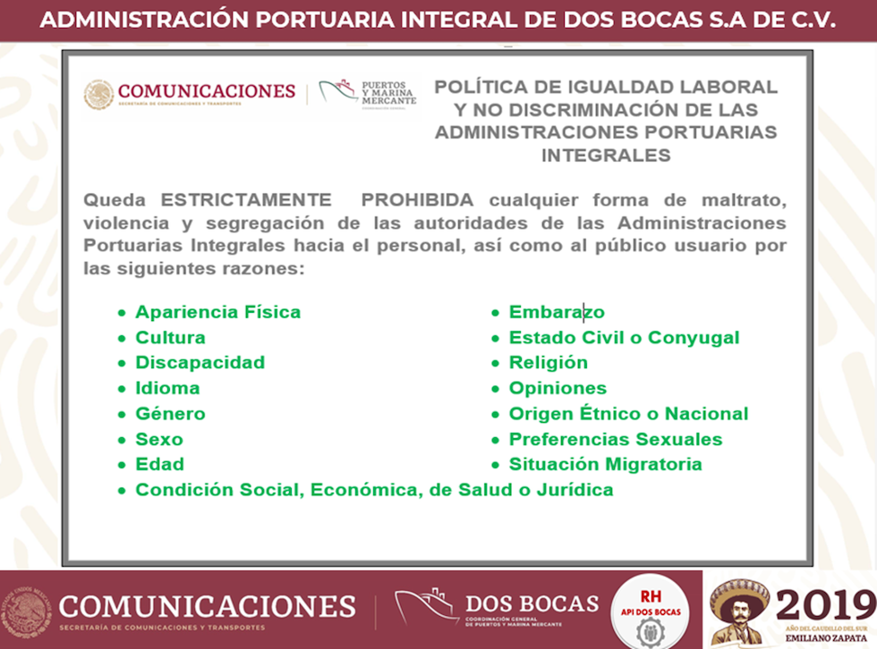 Política de Igualdad Laboral y NO Discriminación