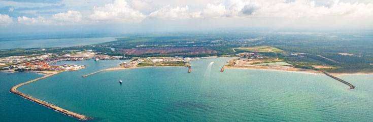 Panorámica del puerto de Dos Bocas