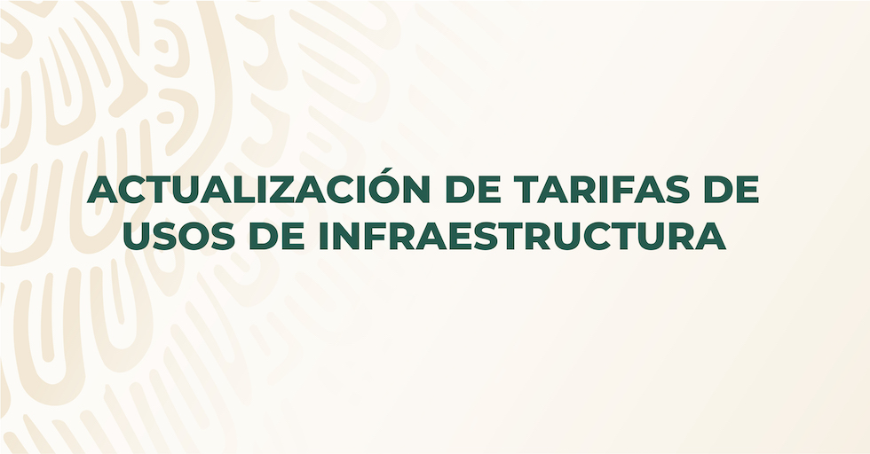 Actualización de tarifas de uso de infraestructura