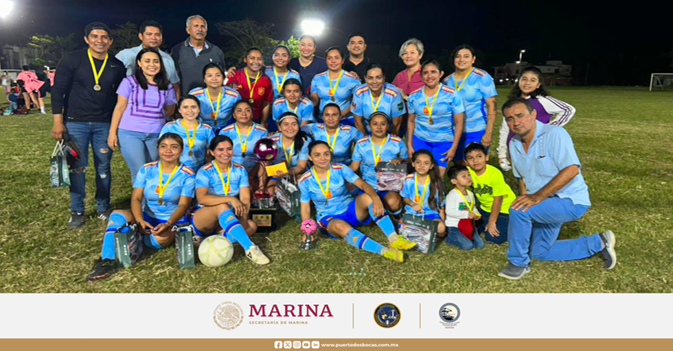 SIPONA DOS BOCAS CAMPEONAS EN LA LIGA MUNICIPAL FUT7 FEMENIL PARAÍSO, TABASCO