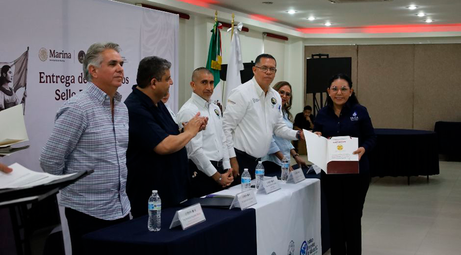 Reconocimiento a prestadores de servicios portuarios por la obtención del distintivo sello DOS BOCAS