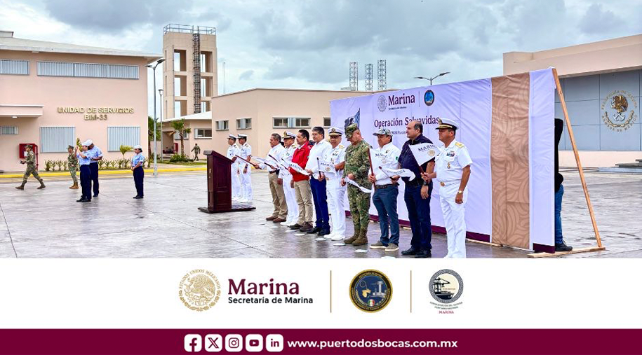 Banderazo de arranque de la operación salvavidas